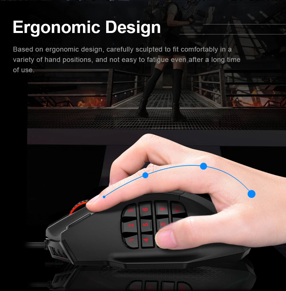 E-YOOSO X-39 USB Wired RGB Gaming Mouse 16400 DPI PAW3327 19 Buttons Programmable Game Optical Mice for Computer PC Laptop