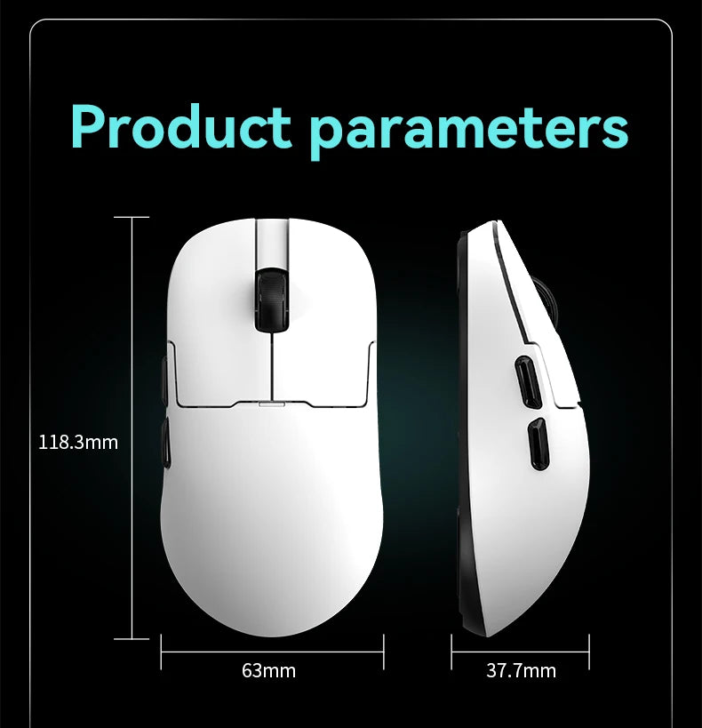 AJAZZ AJ159P MC Tri-mode Wired BT Wireless Gaming Mouse with Magnetic Charging Base Max 12000DPI Gaming Mouse for PC