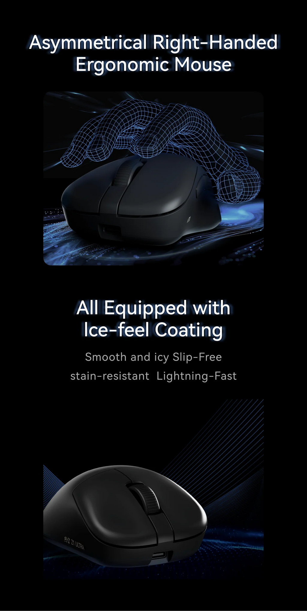 ATK Blazing Sky Z1 Series Wireless Mouse 8K Dual Mode PAW3950 Ultra Gaming Mouse Lightweight Low Delay E-sports
