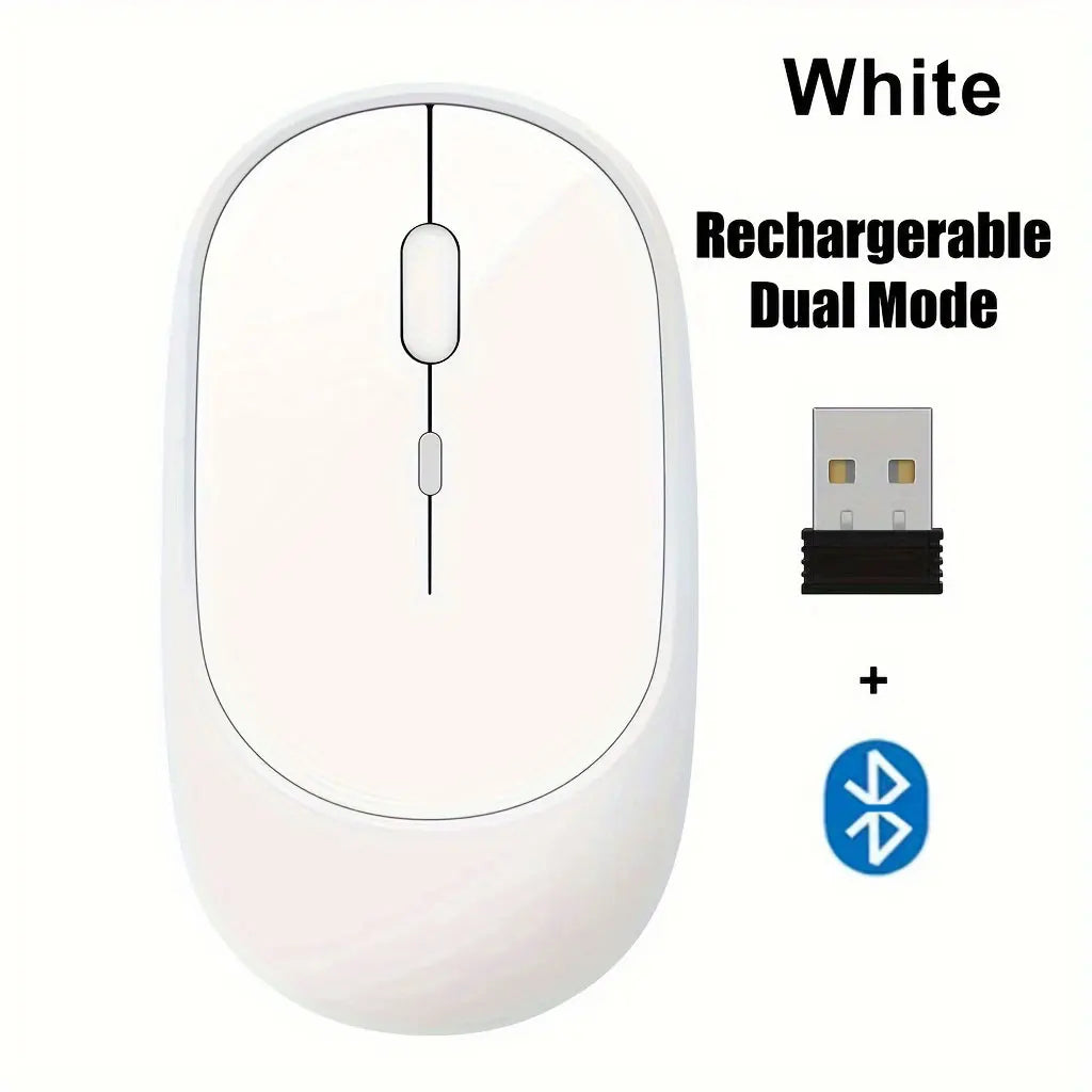 Wireless Mouse Rechargeable Mouse Gamer Dual Modes Bluetooth-compatible 2.4G USB Mice For Laptop Pad Tablet PC Macbook Mause