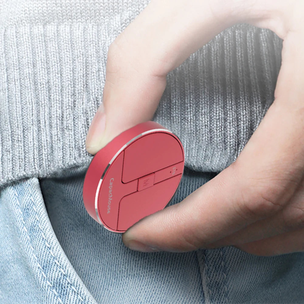 Ultra Thin Wireless Computer Mouse 3 Mode Mini Capacitive Mice BT5.2/2.4G/USB 3 Adjustable DPI w/ Receiver for Laptop PC