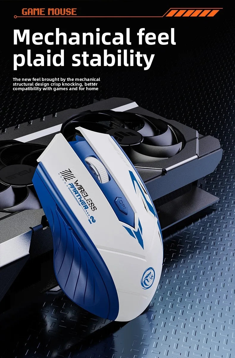 Wireless Mouse Gaming Computer Silent Rechargeable Bluetooth Mouse USB Mechanical E-Sports Backlight PC Gamer Mouse for Laptop