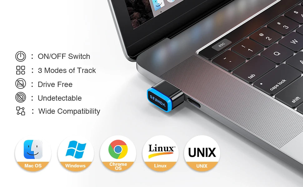 Undetectable Mouse Mover Keeps Computer Awake Simulate Mouse USB Mouse Jiggler Seenda Computer Accessories