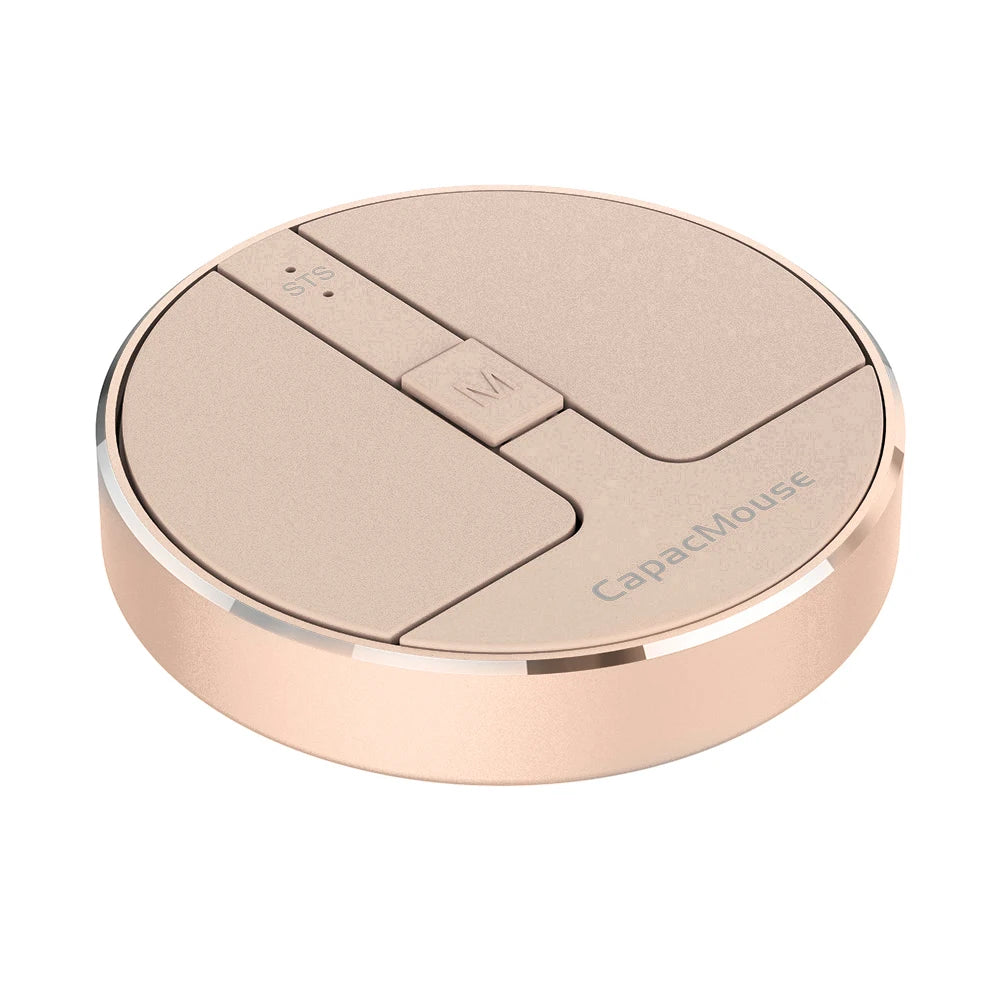 Ultra Thin Wireless Computer Mouse 3 Mode Mini Capacitive Mice BT5.2/2.4G/USB 3 Adjustable DPI w/ Receiver for Laptop PC