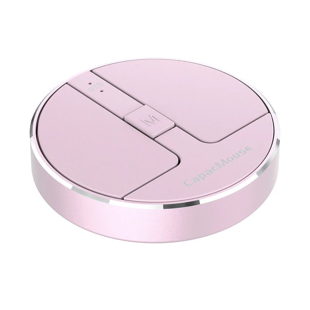 Ultra Thin Wireless Computer Mouse 3 Mode Mini Capacitive Mice BT5.2/2.4G/USB 3 Adjustable DPI w/ Receiver for Laptop PC