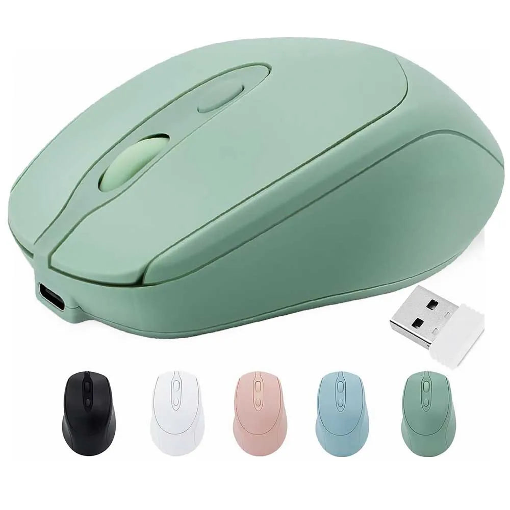 Rechargeable Wireless Gaming Mouse 2.4G Bluetooth-Compatible Wireless Mouse USB Silent Gamer Mice For Computer Laptop Mac Tablet