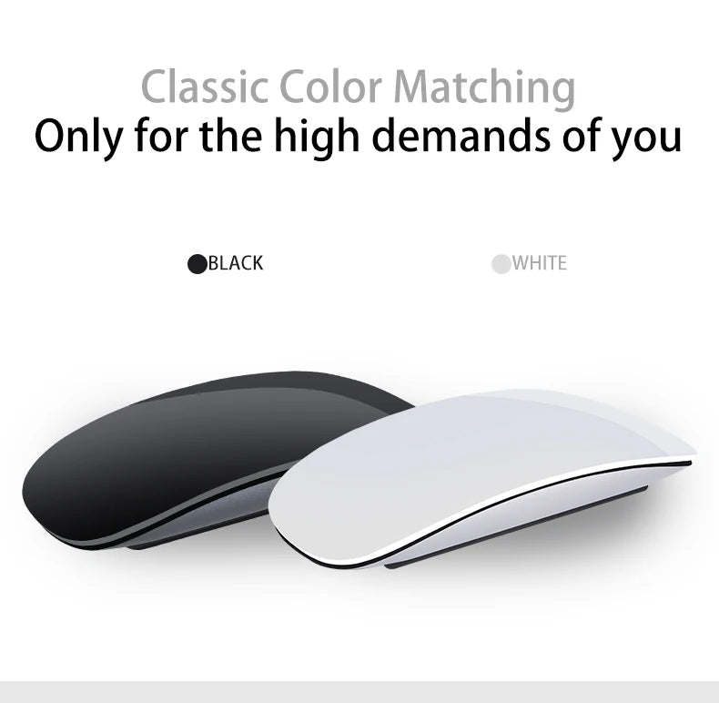 Rechargeable Bluetooth Mouse Magic 3 for MacBook Air/Pro & Win, Ergonomic Multi-Touch BT5.0 Wireless Slim Rechargeable Mouse
