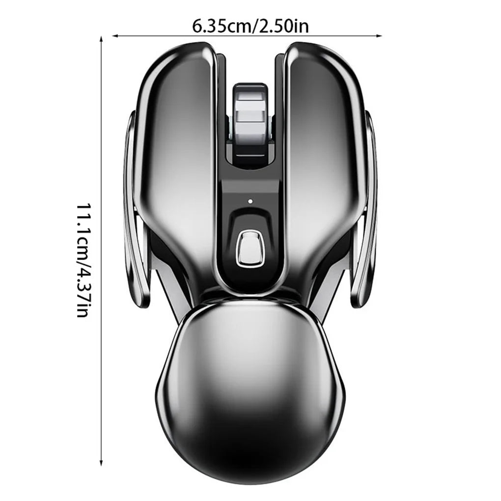 PX2 Metal 2.4G Wireless Mute 1600DPI Mouse 6 Buttons for PC Laptop Computer Gaming Office Home Aluminum Lightweight Mouse