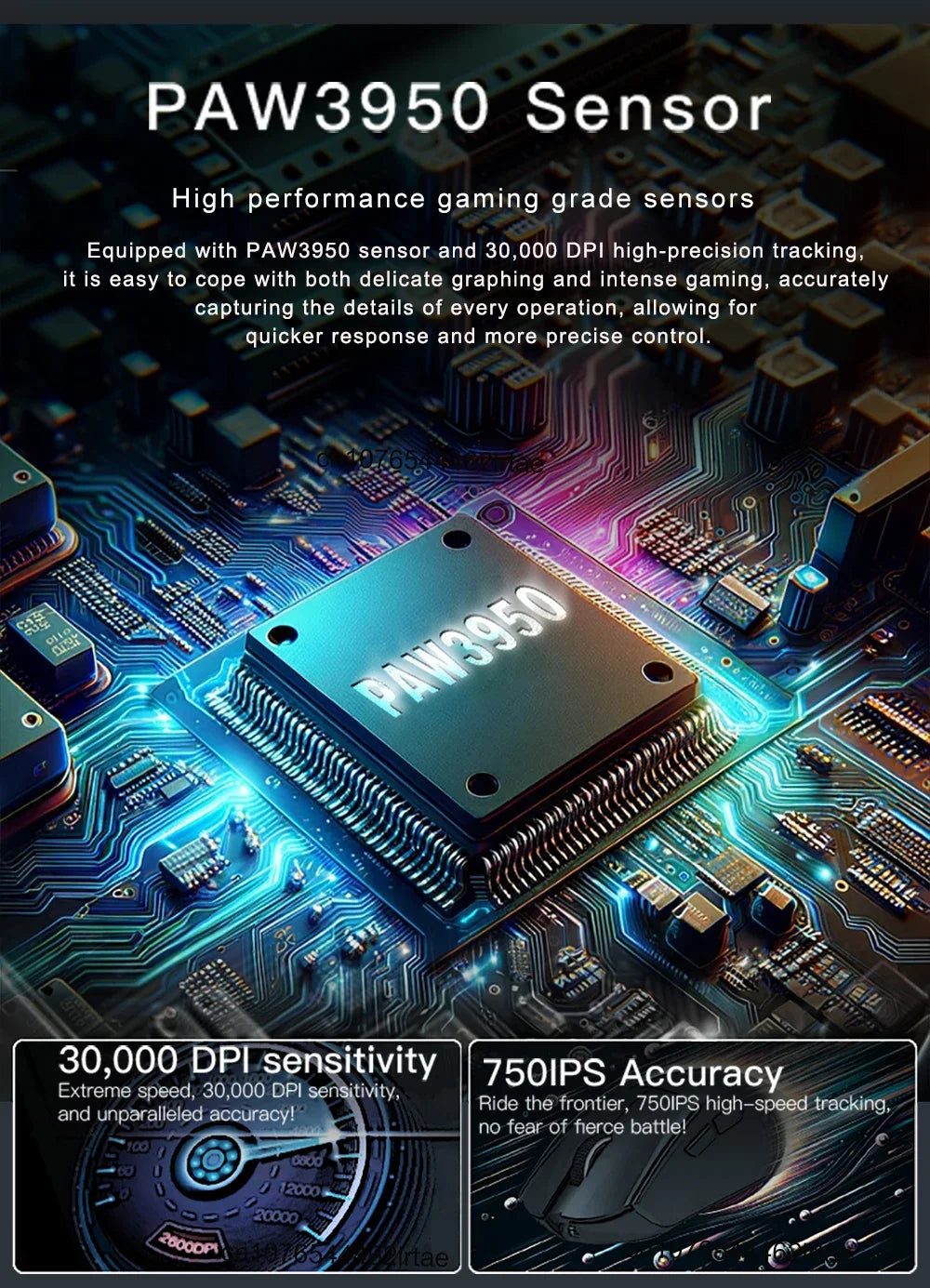 Darmoshark  M5 Pro Mouse PAW3950 Wireless 8K Bluetooth Tri-Mode Connection Gaming Macro Mouse 30000DPI N52840 38g Lightweight