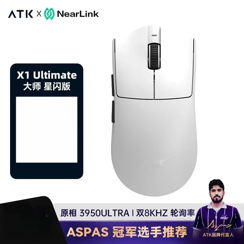 ATK Blazing Sky X1 Mouse Gamer Wireless 3Mode 8K Low Latency Lightweight FPS Liekong E-sports Gaming Mouse Custom Pc Accessories