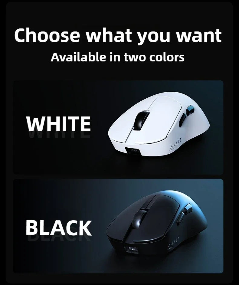 AJAZZ AJ179 V2 MAX Wireless Three Mode Right Hand Mouse PAW3311 12000DPI Macro Definition Low Latency Wired Gaming Mouse