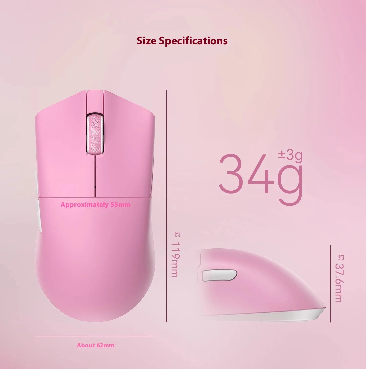 Incott 029 Wireless Mouse 8k Three Mode 2.4g Bluetooth Gaming Mouse Gasket Lightweight Ergonomic Pc Gamer Accessory Mice Gift