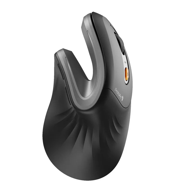 ProtoArc Ergonomic Vertical Mouse EM11 NL Rechargeable Wireless Mouse BT 2.4GHz Optical Ergo Mice with 3 Multi-Device for PC