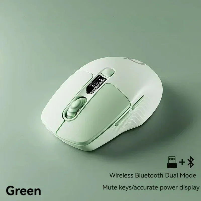 Eweadn Q1 2.4 Wireless Bluetooth Dual-Mode Mouse 1600PDI Smart Screen Esports Silent Rechargeable Gaming Mouse Accessories