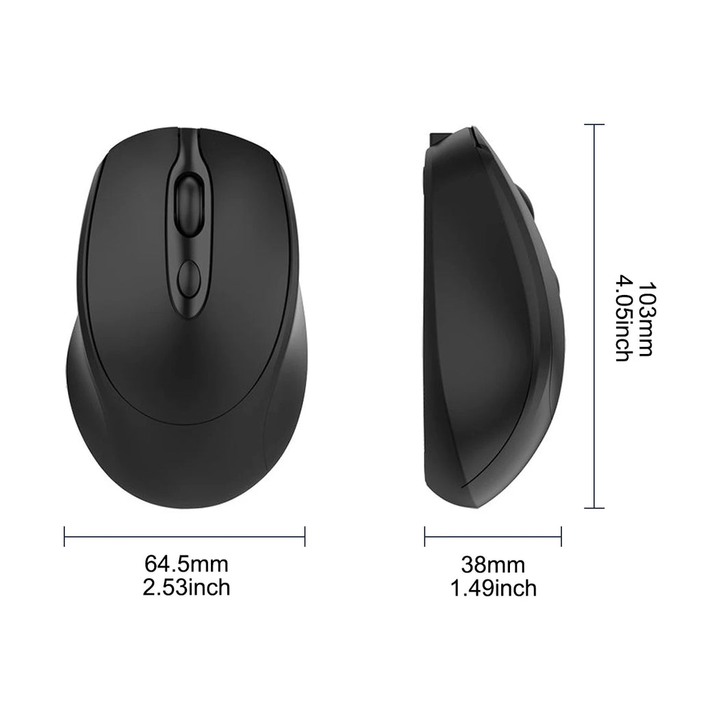 Rechargeable Wireless Gaming Mouse 2.4G Bluetooth-Compatible Wireless Mouse USB Silent Gamer Mice For Computer Laptop Mac Tablet