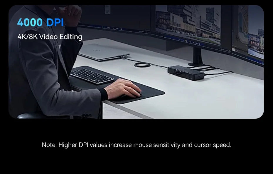 Vention Wireless Bluetooth 5.1 Mouse USB 2.4G Dual-Mode Ergonomic 4000 DPI 6 Buttons Mouse for MacBook Tablet Laptop PC Mice