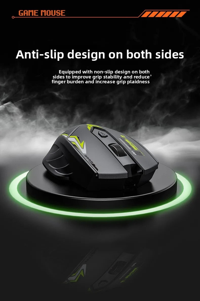 Wireless Mouse Dual Mode 2.4G Bluetooth-compatible Rechargeable Glow Mouse Noiseless Cordless Computer Mice for PC Laptop