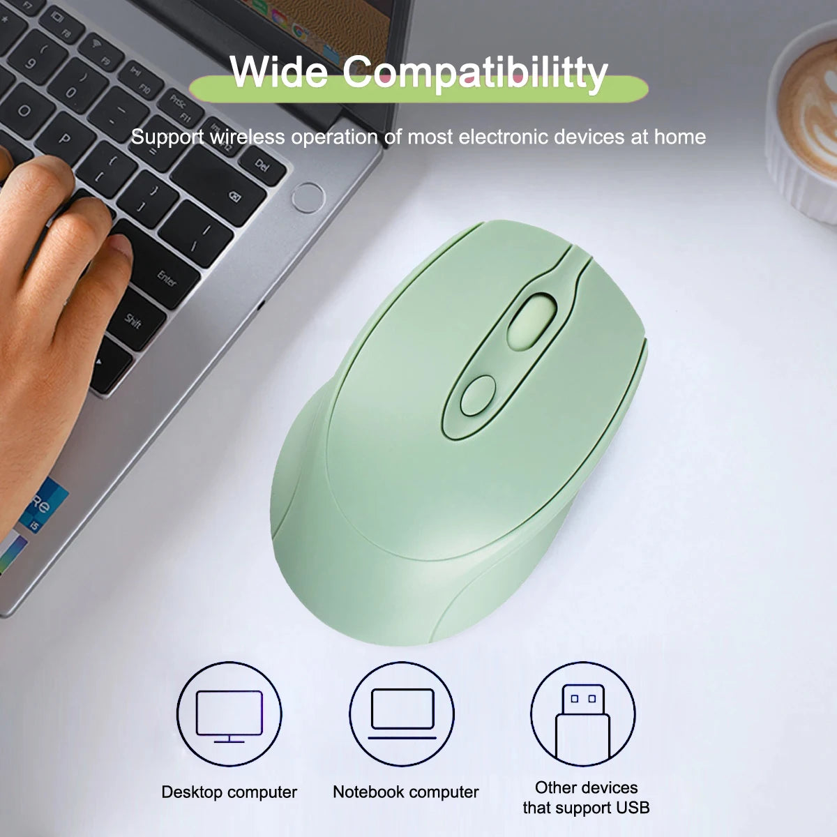 Rechargeable Wireless Gaming Mouse 2.4G Bluetooth-Compatible Wireless Mouse USB Silent Gamer Mice For Computer Laptop Mac Tablet