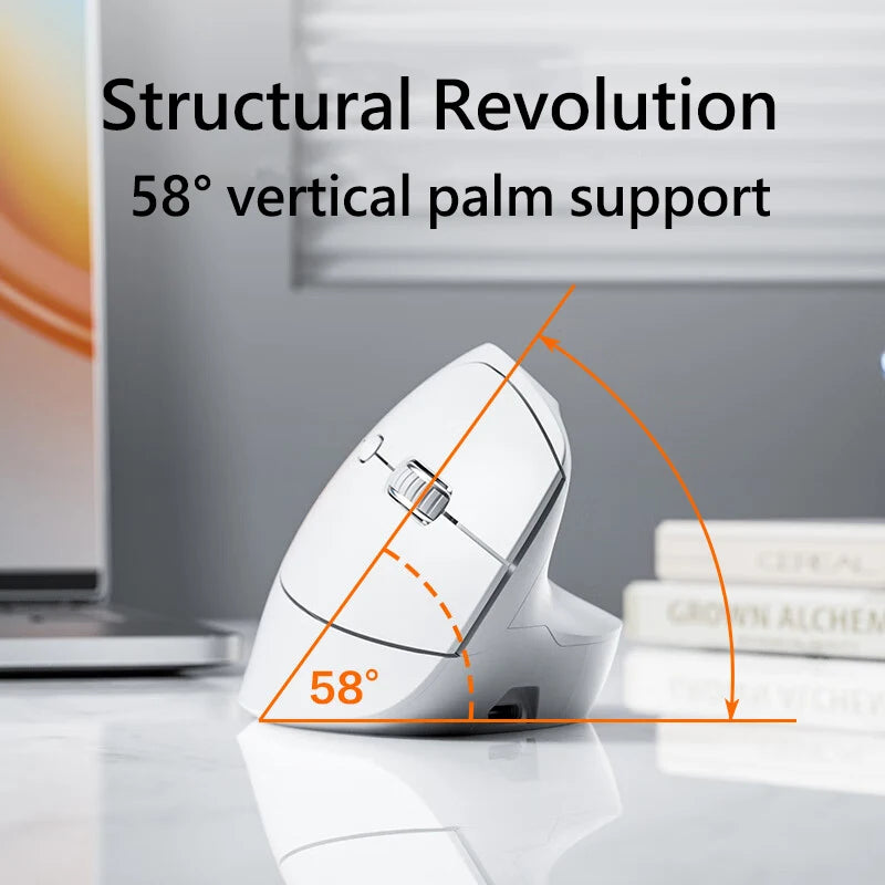 INPHIC X9 Vertical Wireless Mouse Type-C Fast Charging Ergonomic Silent Office Mouse For Laptop Desktop Computer Home