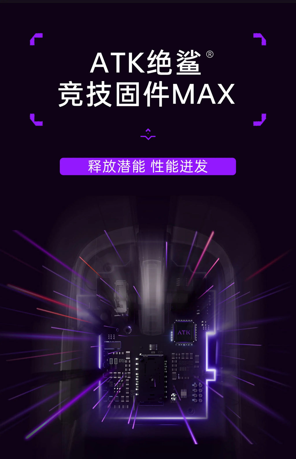 NEW Atk DUCKBILL Ultra Lightweight PAW3950 Wireless Gaming Mouse Esports Dual-Mode Ergonomic Long-Lasting Battery RGB Mouse