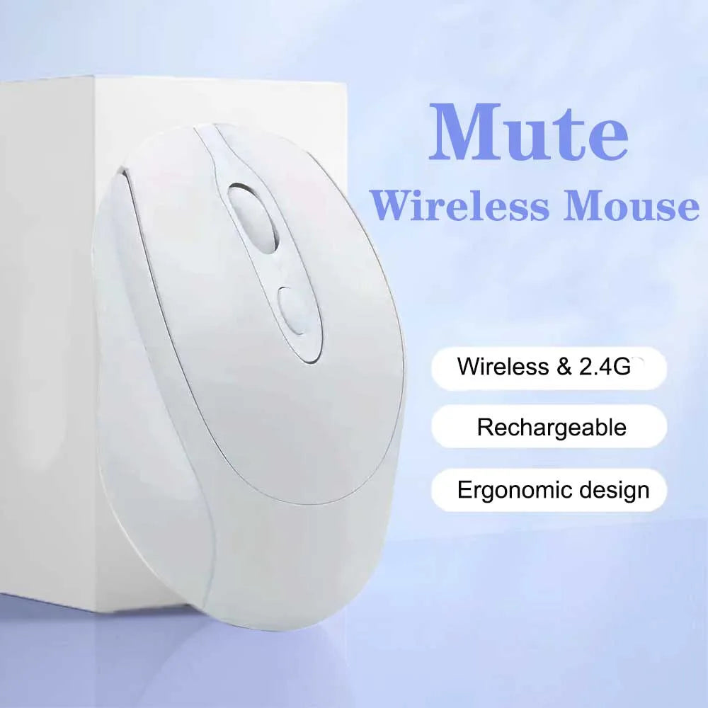 Rechargeable Wireless Gaming Mouse 2.4G Bluetooth-Compatible Wireless Mouse USB Silent Gamer Mice For Computer Laptop Mac Tablet