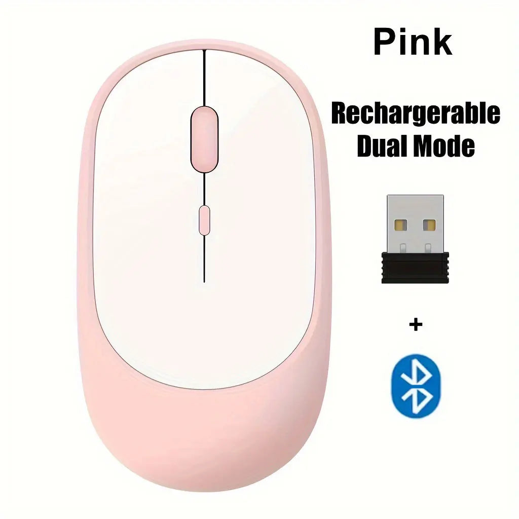 Wireless Mouse Rechargeable Mouse Gamer Dual Modes Bluetooth-compatible 2.4G USB Mice For Laptop Pad Tablet PC Macbook Mause