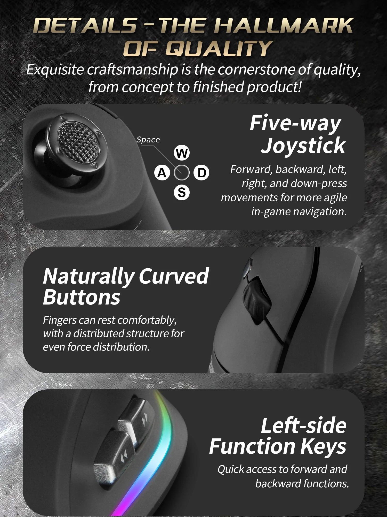 ZELOTES F18 Wireless Mouse Programming Ergonomic Mouse 2.4G Mute 24000 DPI Bluetooth Game Mouse for Laptop PC Computer Desktop