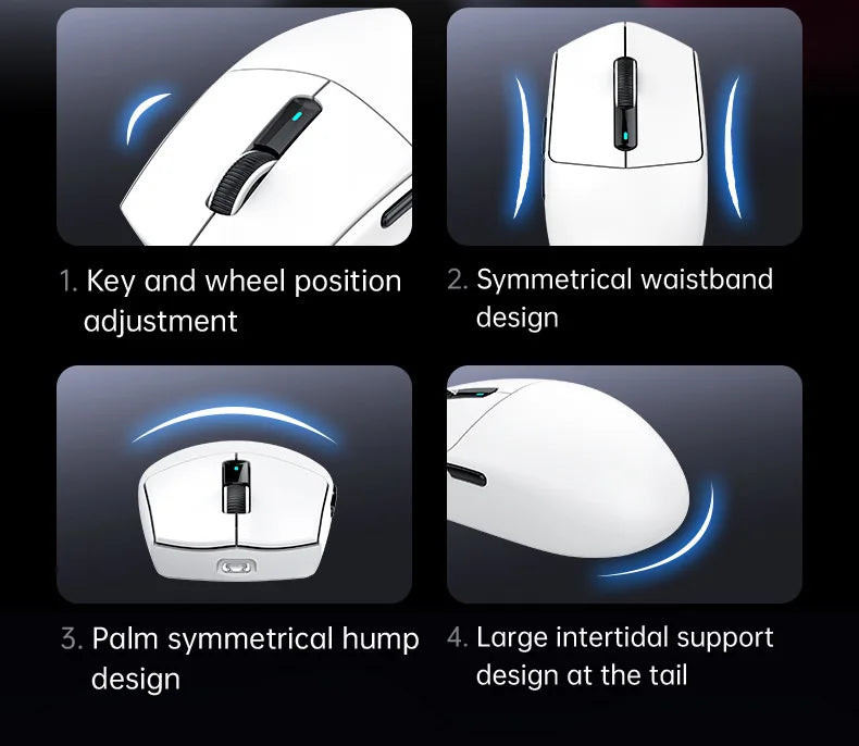 Hot Sales ATTACK SHARK G3PRO Gaming Wireless 3-Mode Bluetooth RGB PAW3311 25000dpi 2.4GHz 62g Mouse with Charger for PC/MAC/Wins