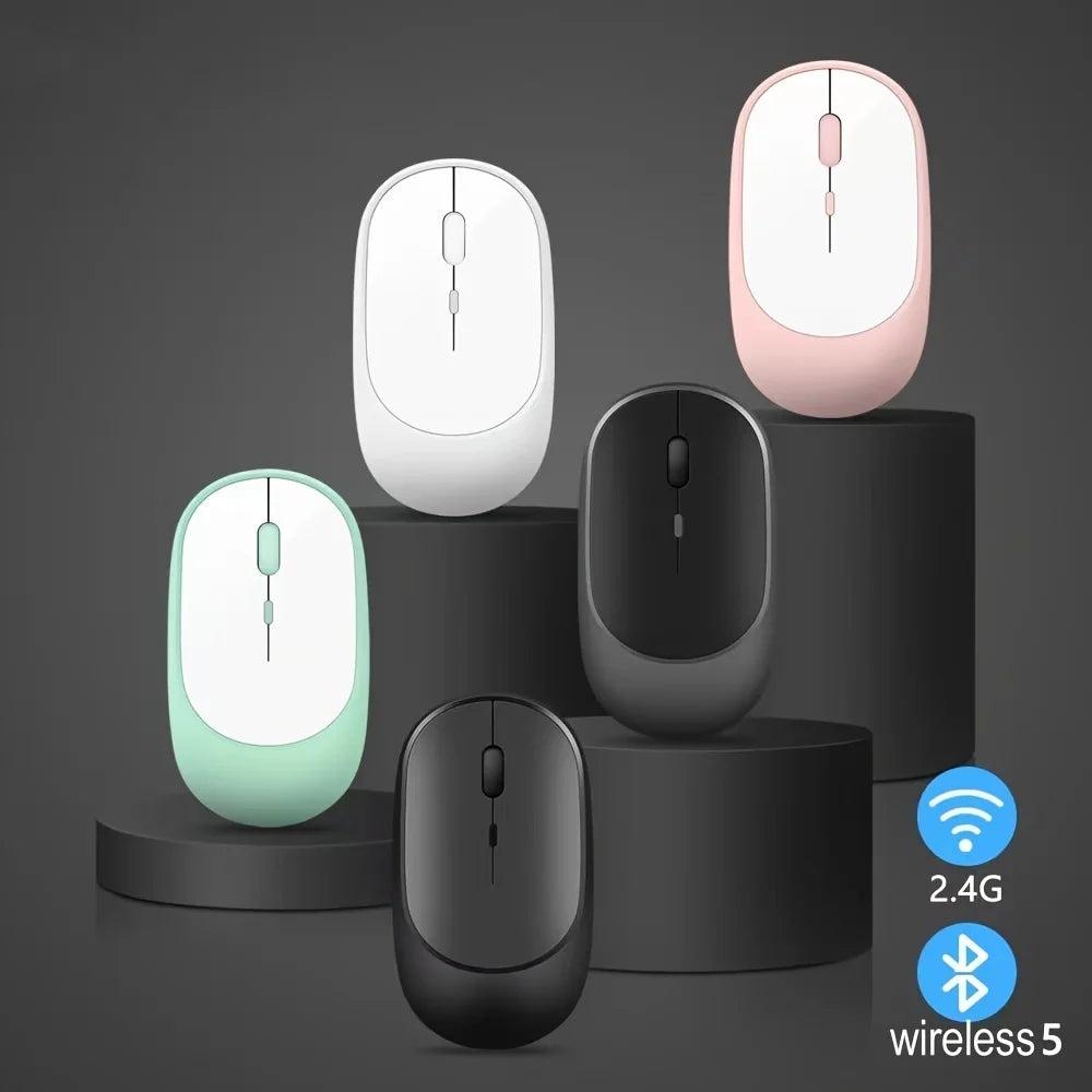 Wireless Mouse Rechargeable Mouse Gamer Dual Modes Bluetooth-compatible 2.4G USB Mice For Laptop Pad Tablet PC Macbook Mause