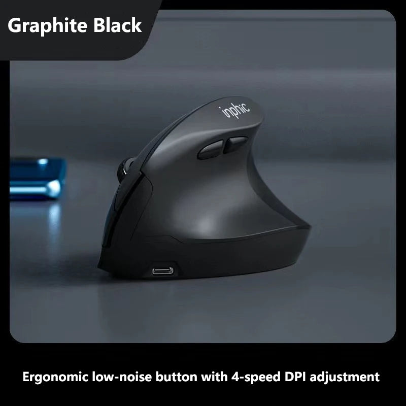 INPHIC X9 Vertical Wireless Mouse Type-C Fast Charging Ergonomic Silent Office Mouse For Laptop Desktop Computer Home