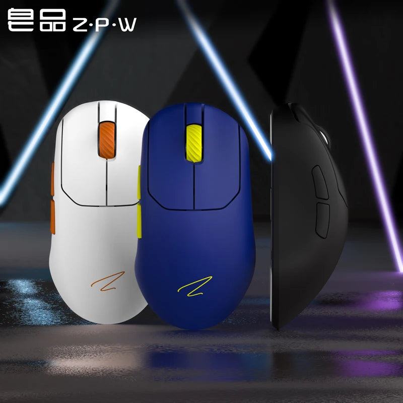 ZAOPIN ZPW Max Wireless Tri-mode Mouse Lightweight Nordic 52840 PAW3395 PAW3950 8K Receiver Custom PC Esports Laptop Gaming Mice