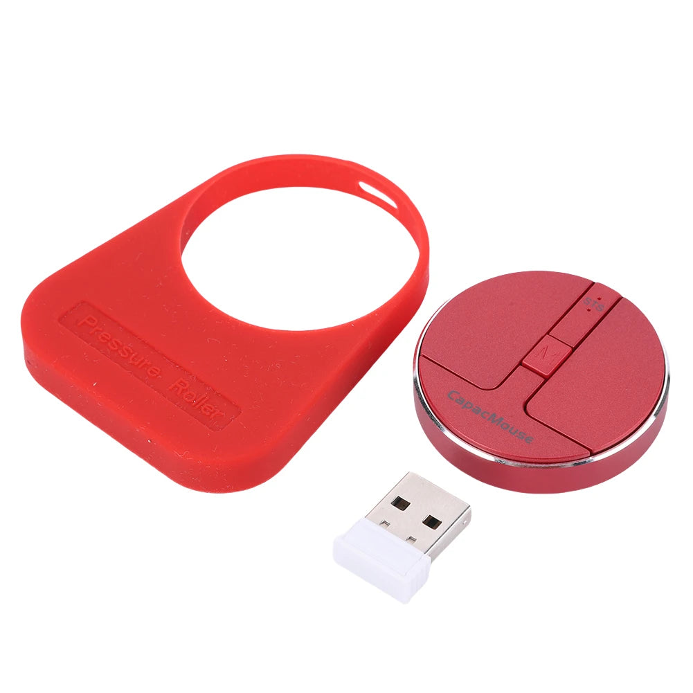 Ultra Thin Wireless Computer Mouse 3 Mode Mini Capacitive Mice BT5.2/2.4G/USB 3 Adjustable DPI w/ Receiver for Laptop PC