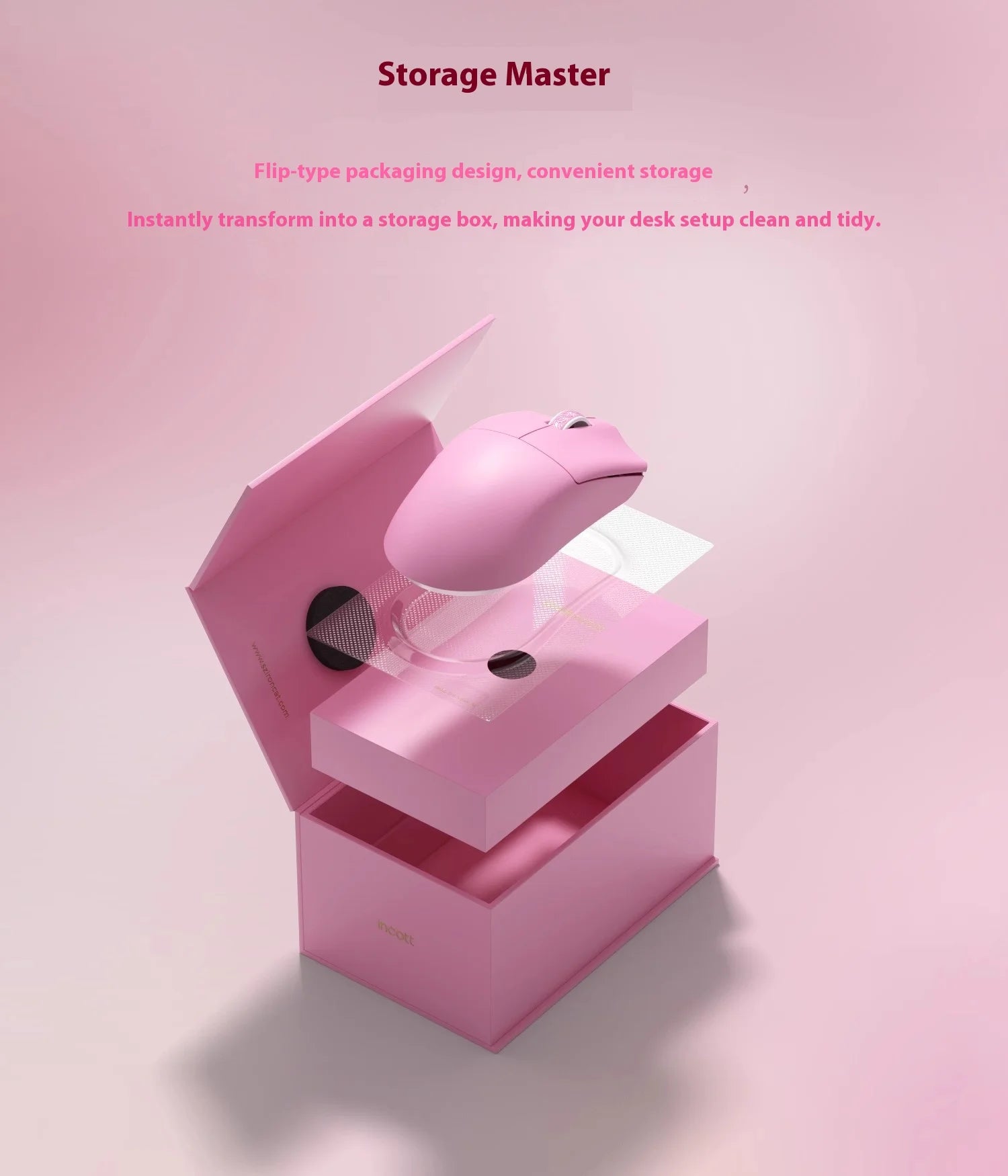 Incott 029 Wireless Mouse 8k Three Mode 2.4g Bluetooth Gaming Mouse Gasket Lightweight Ergonomic Pc Gamer Accessory Mice Gift