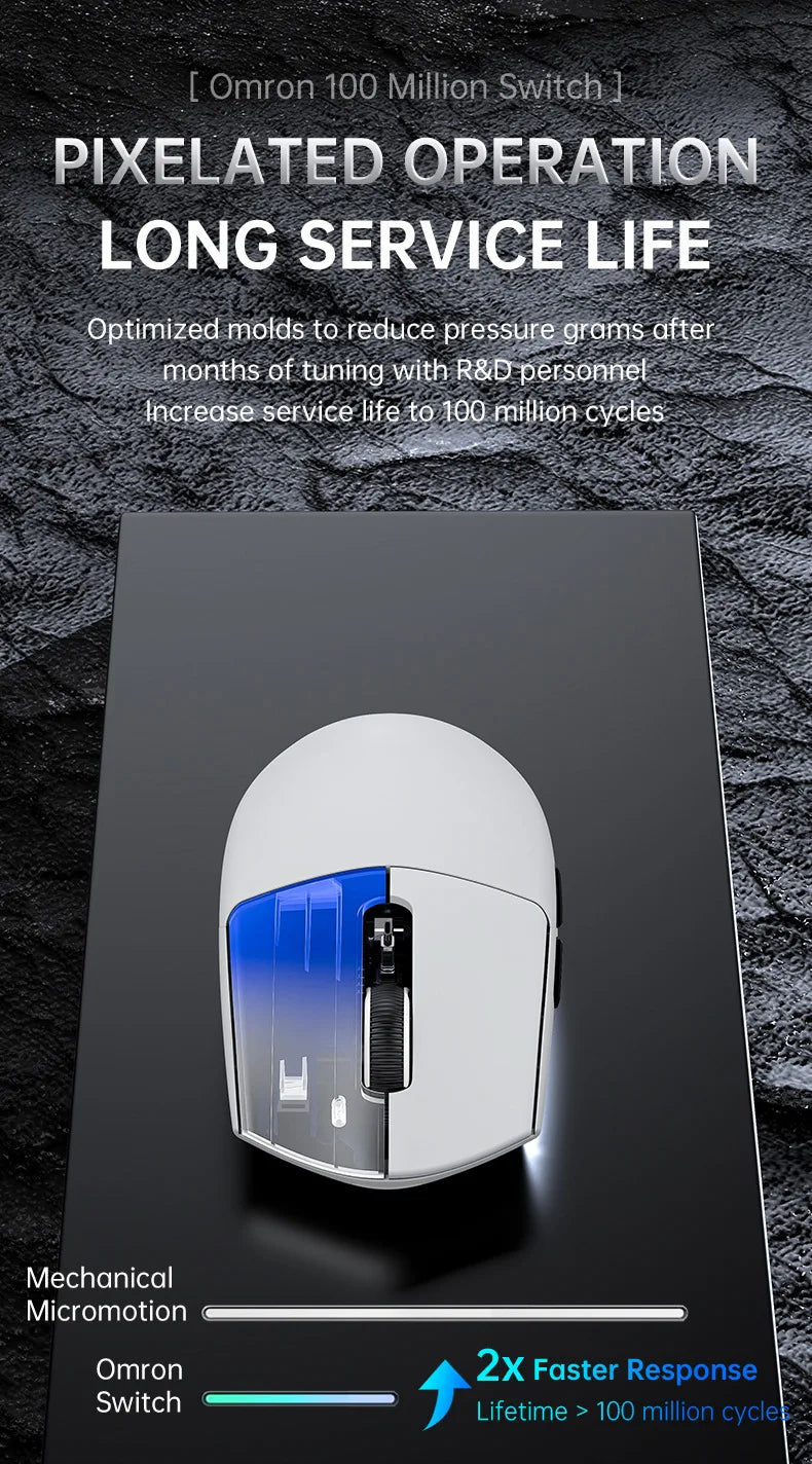 Hot Sales ATTACK SHARK G3PRO Gaming Wireless 3-Mode Bluetooth RGB PAW3311 25000dpi 2.4GHz 62g Mouse with Charger for PC/MAC/Wins