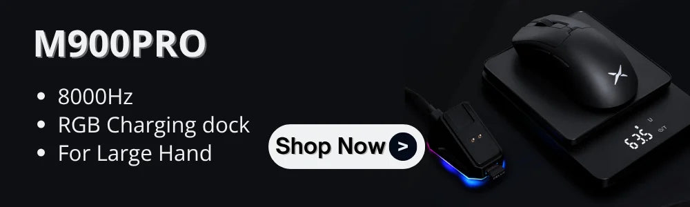 Delux M900 Wireless Gaming Mouse Ergonomic PAW3311 63g Magnetic RGB Charging Dock for Right Big Hand PC Gamer