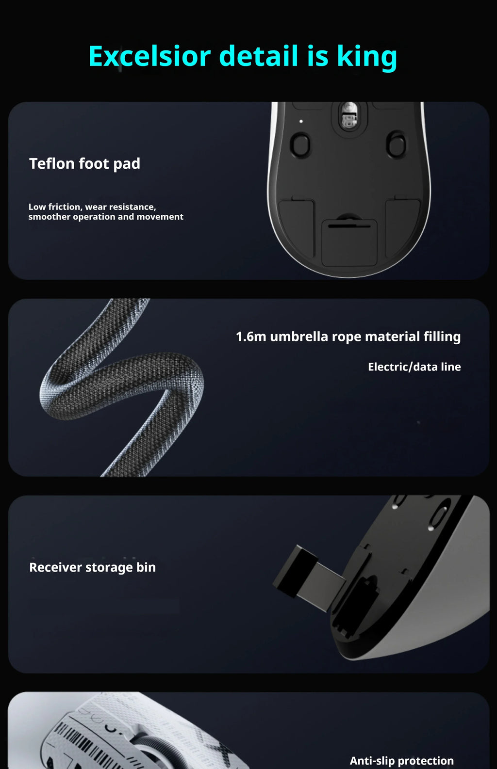 EWEADN S9 Pro Ultra Lightweight Wireless Gaming Mouse Tri-Mode Wireless Mouse 2.4G USB-CBT 8K Polling 26K DPI PAW3395 Mice