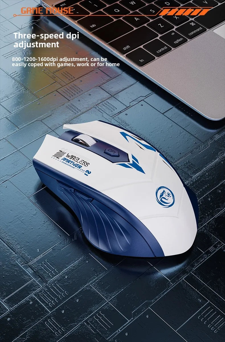 Wireless Mouse Dual Mode 2.4G Bluetooth-compatible Rechargeable Glow Mouse Noiseless Cordless Computer Mice for PC Laptop