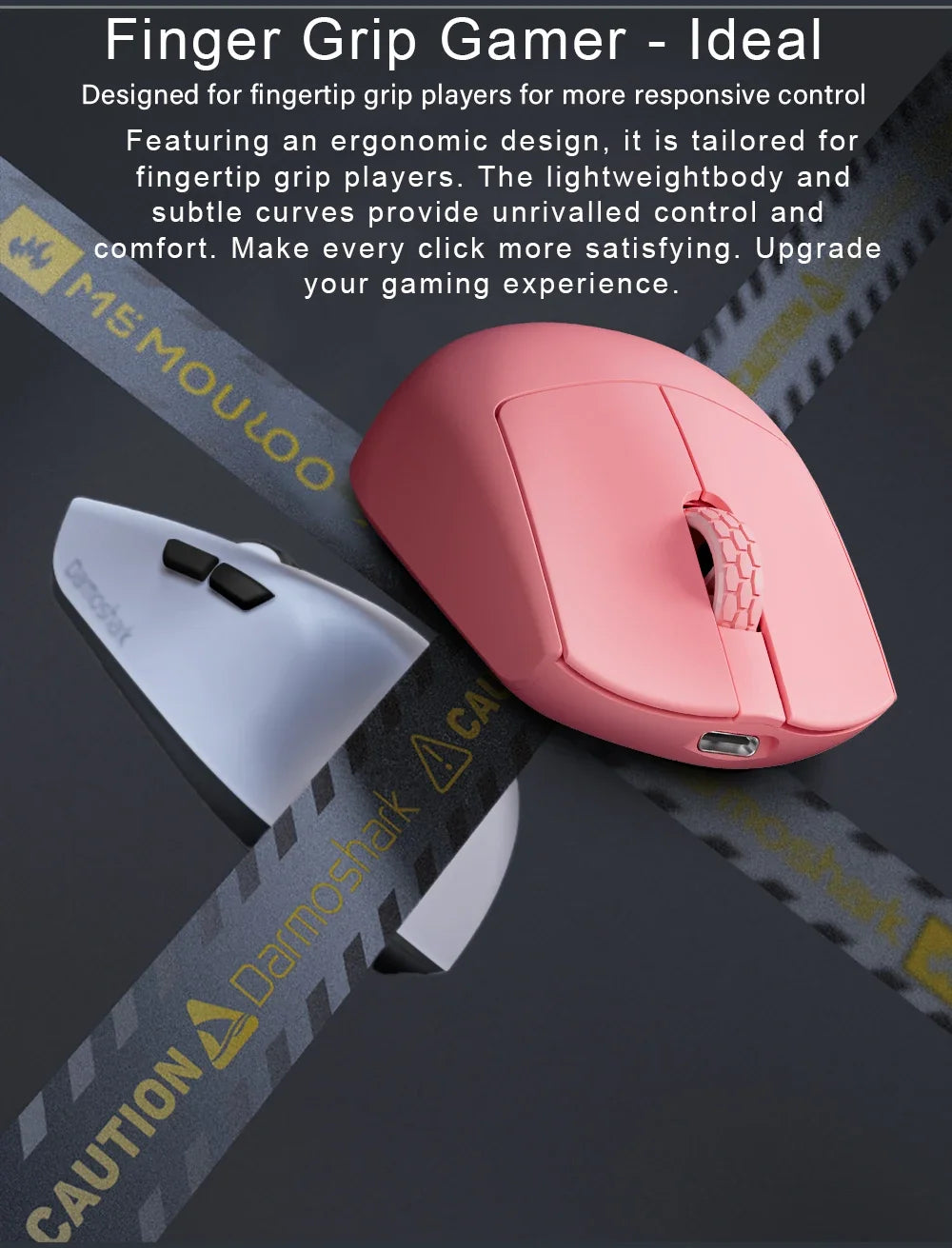 Darmoshark  M5 Pro Mouse PAW3950 Wireless 8K Bluetooth Tri-Mode Connection Gaming Macro Mouse 30000DPI N52840 38g Lightweight