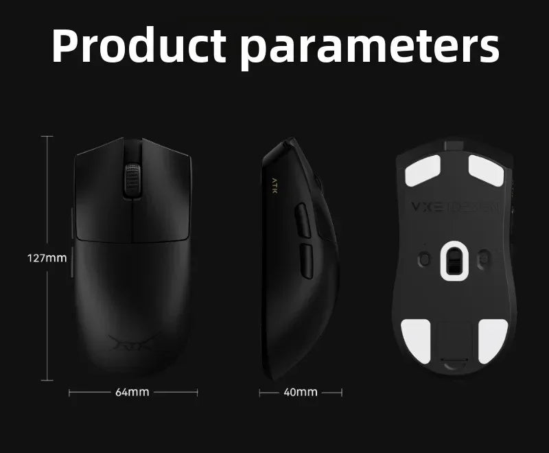 ATK X1 SE Starlight Wireless Lightweight Mouse PAW3395 26K DPI Hub Page Driver 1000Hz Wired Gaming Mouse PC Player Accessories