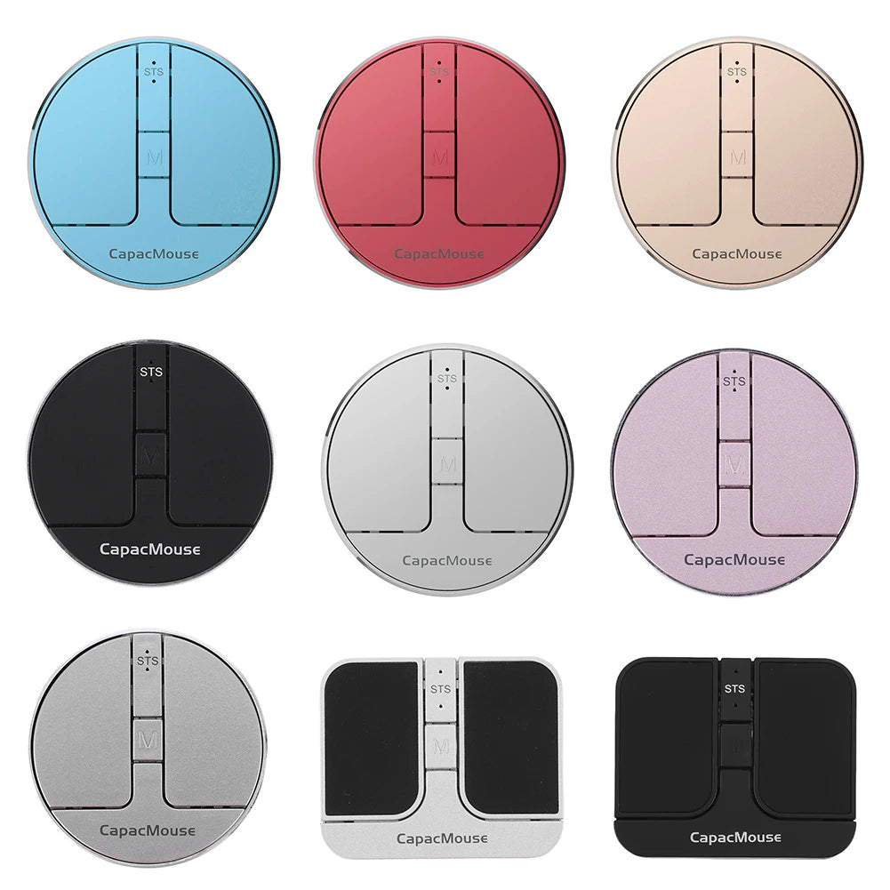 Ultra Thin Wireless Computer Mouse 3 Mode Mini Capacitive Mice BT5.2/2.4G/USB 3 Adjustable DPI w/ Receiver for Laptop PC