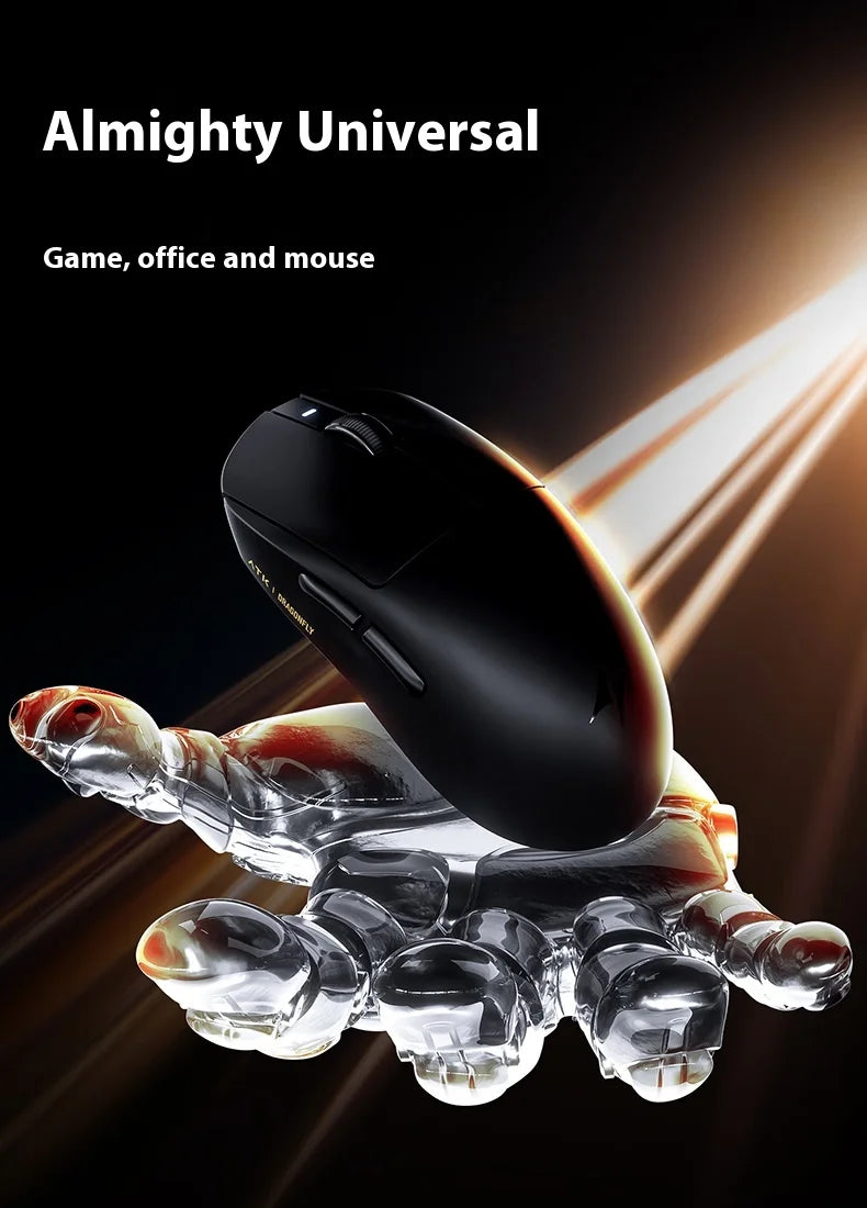 ATK Dragonfly A9 Plus/Pro Wireless Gaming Mouse Gaming Office Mouse  Starlight Trimode  Lightweight  Symmetrical FPS/MOBA  Gift