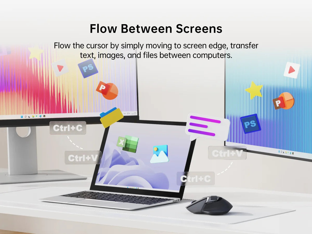 Rapoo MT760PRO Wireless Mouse NearLink + Bluetooth 5.0 Multi-Device 12000 DPI 2K Polling Rate Ergo for Work Gaming Quiet Clicks