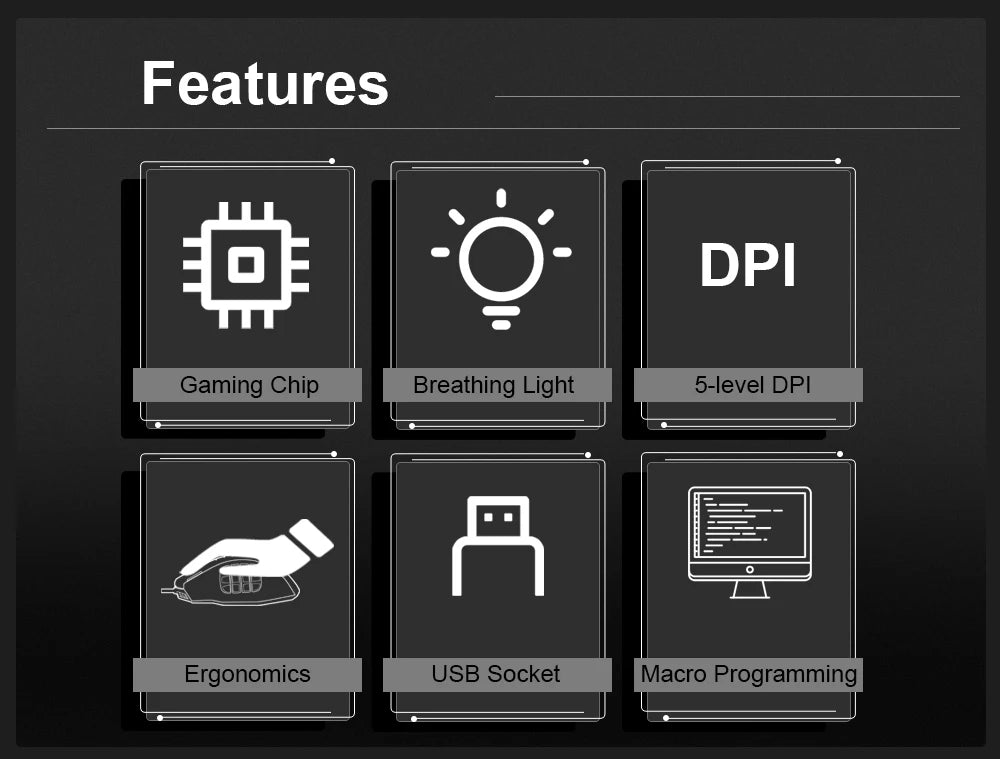 E-YOOSO X-39 USB Wired RGB Gaming Mouse 16400 DPI PAW3327 19 Buttons Programmable Game Optical Mice for Computer PC Laptop