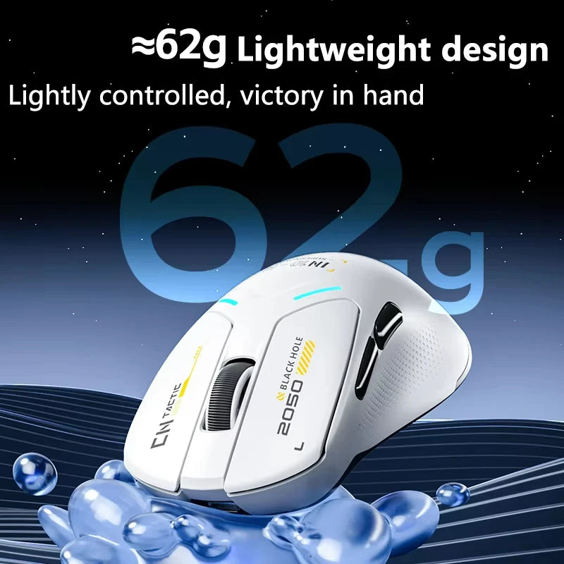 INPHIC IN10R Wireless Three-mode 8K Gaming Mouse PAW3395 Sensor Nano-scale Ice-feeling Coating 800mAh Lightweight Mouse