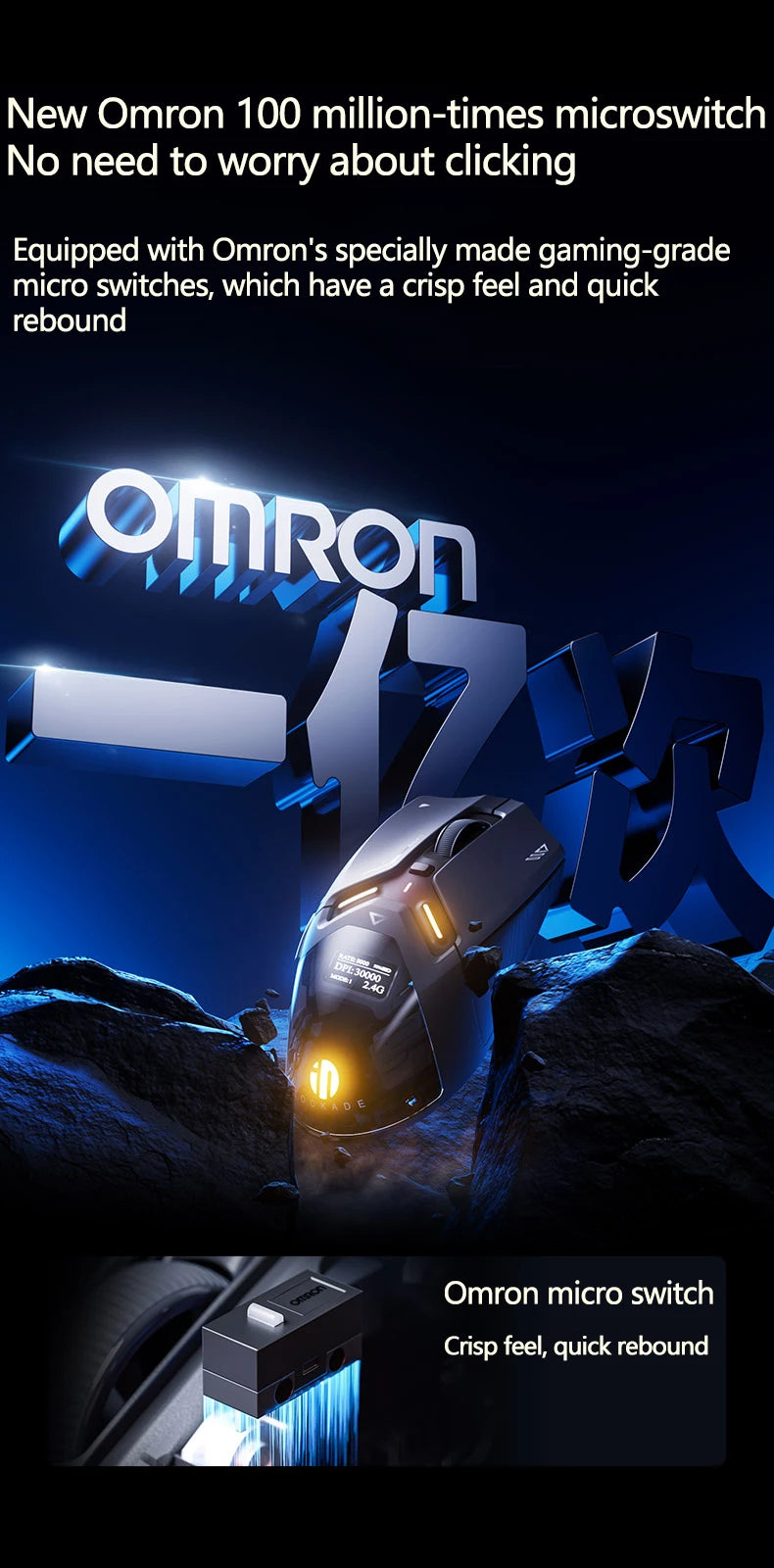 Inphic IN9 Ultra Gaming Mouse PAW3950 Sensor Vibration Feedback OLED Screen Intelligent Display Wireless Mouse Boyfriend's Gift