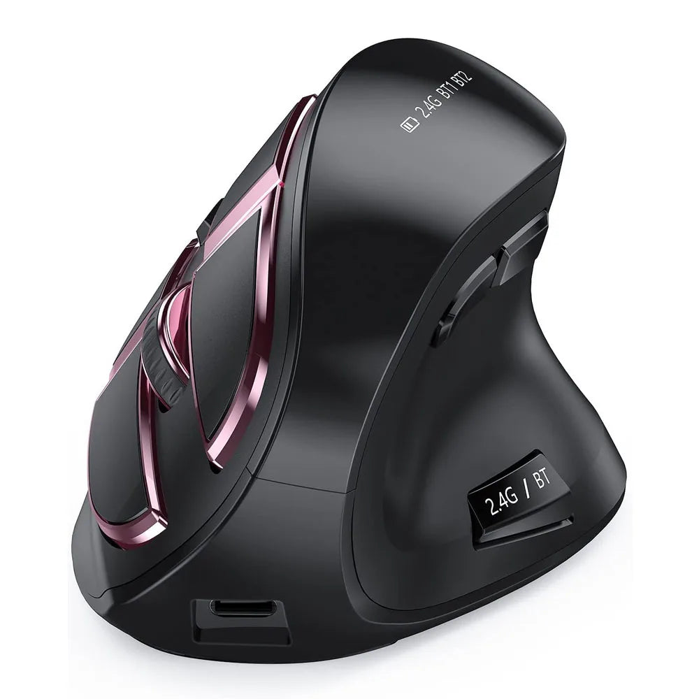 Seenda Wireless Vertical Mouse Rechargeable Ergonomic Bluetooth 5.0 3.0 USB Mice for Mac Windows iPad Computer Notebook