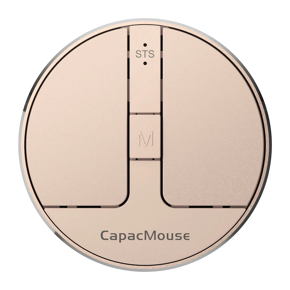 Ultra Thin Wireless Computer Mouse 3 Mode Mini Capacitive Mice BT5.2/2.4G/USB 3 Adjustable DPI w/ Receiver for Laptop PC