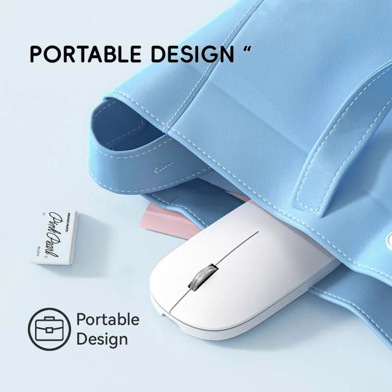 Xiaomi Bluetooth Wireless Mouse Dual Mode DPI Adjustable 2.4G Type-C Rechargeable Silent Ergonomic Morandi Portable Office Mouse