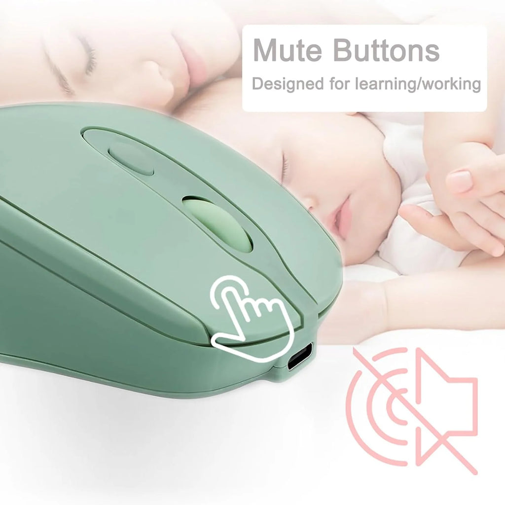 Rechargeable Wireless Gaming Mouse 2.4G Bluetooth-Compatible Wireless Mouse USB Silent Gamer Mice For Computer Laptop Mac Tablet