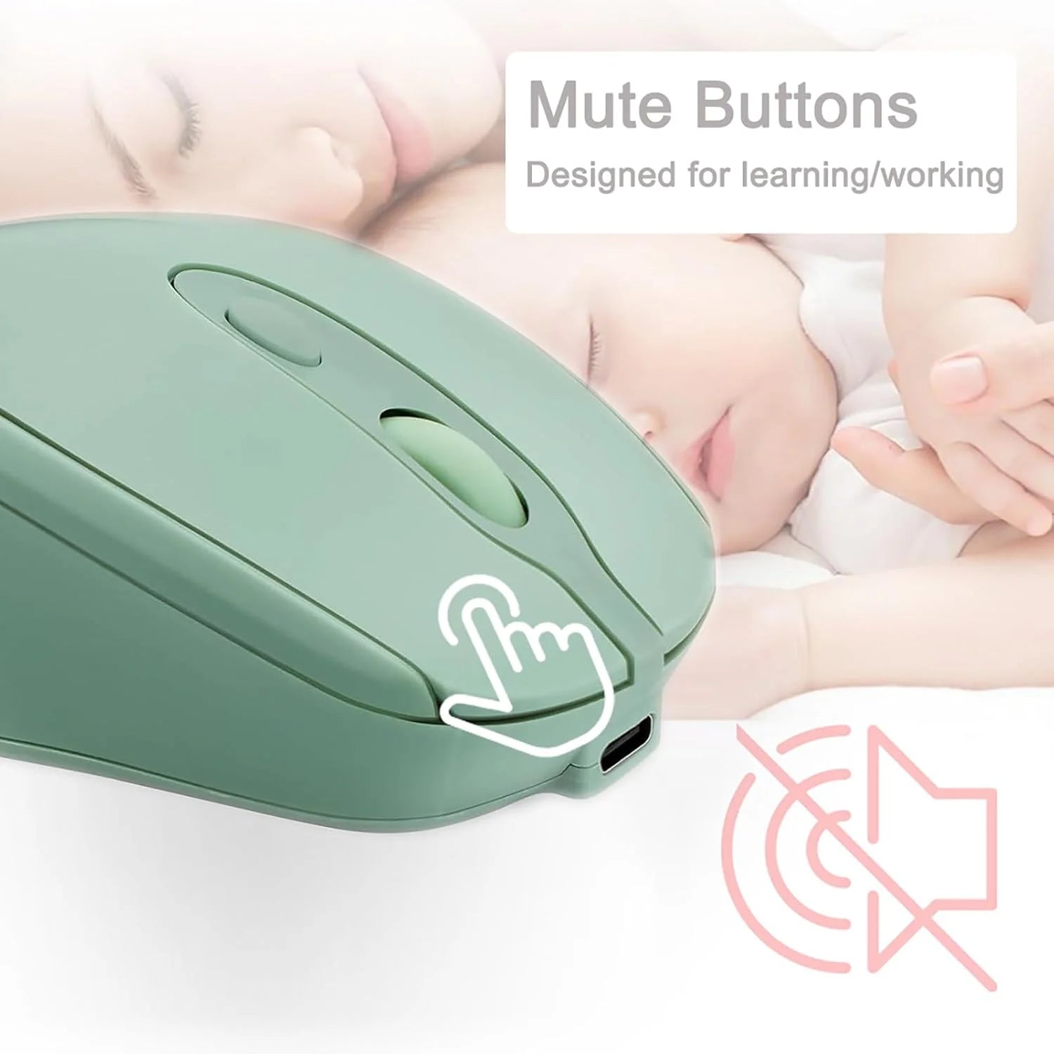 Rechargeable Wireless Gaming Mouse 2.4G Bluetooth-Compatible Wireless Mouse USB Silent Gamer Mice For Computer Laptop Mac Tablet